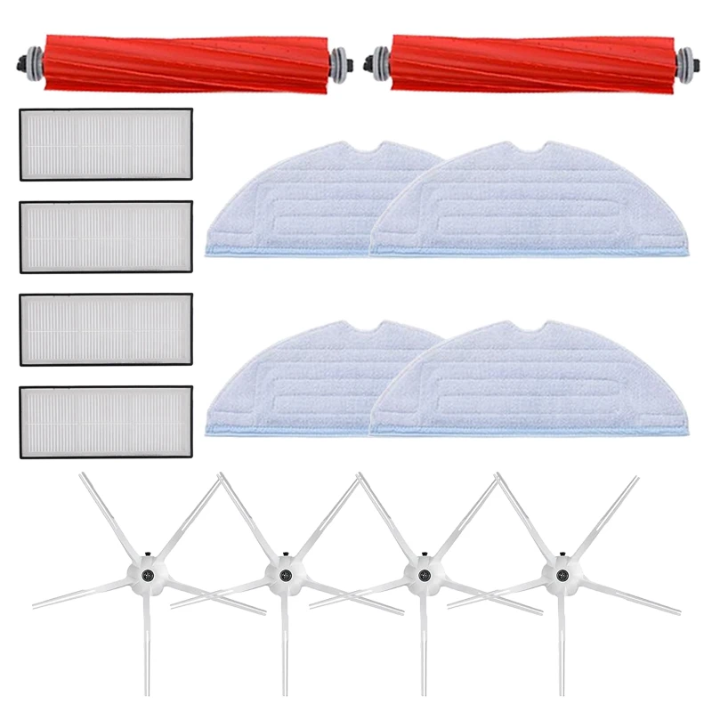 

Основная рулонная щетка, тряпка для швабры, фильтр Hepa, боковая щетка для Xiaomi Roborock S7 T7S Plus, запасные части для пылесоса, аксессуары