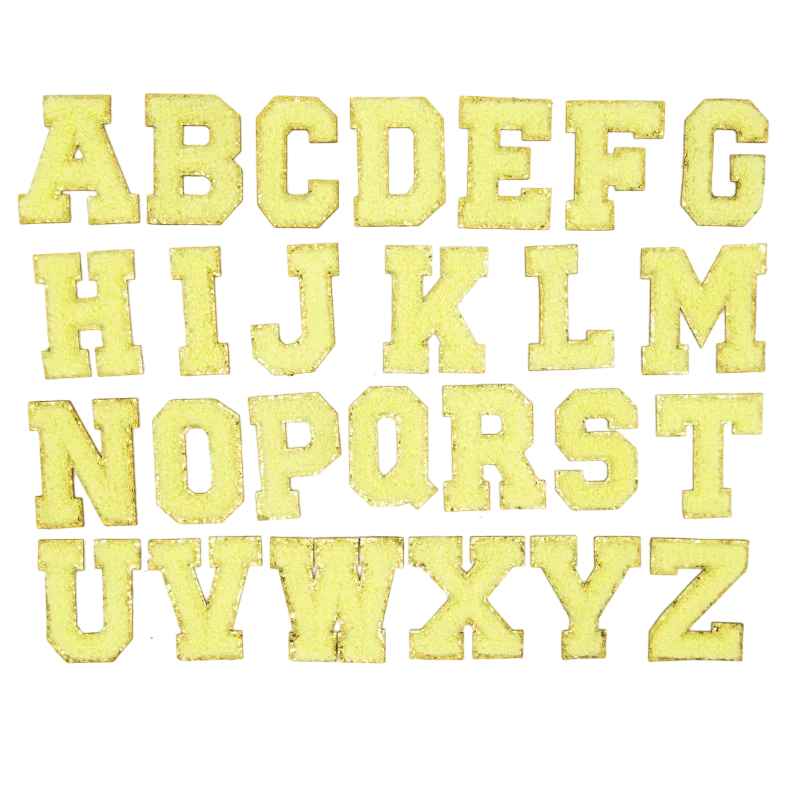 

Customized Self-adhesive Towel Embroidery Letter Cloth Sticker Cross-border Special for Glitter Phnom Penh Chenille Accessories