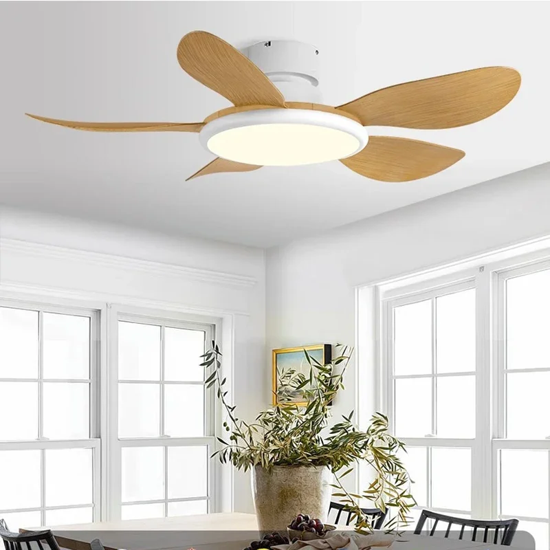 Modern LED 60W Low Floor DC Motor 35W Ceiling Fans With Remote Control Simple Ceiling Fan With Light Home Fan 85-265V