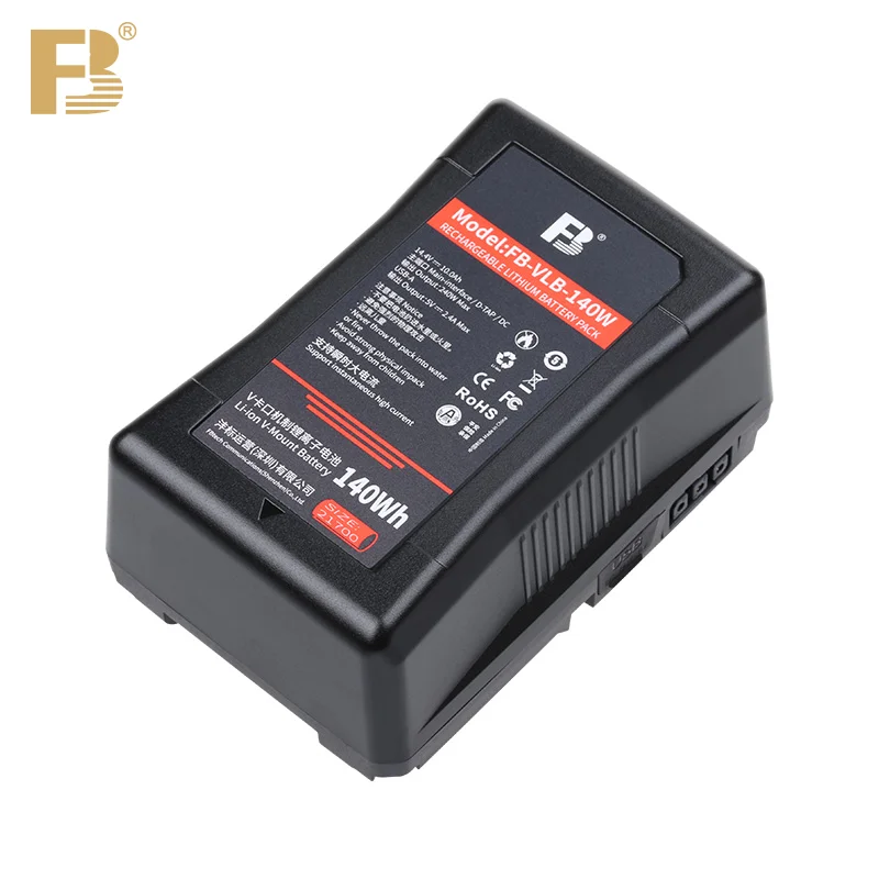 FB V Mount Battery VLB-140W Broadcast V Lock Battery for LED Video Light Photographic Light Camcorder Fill Light Power Monitor