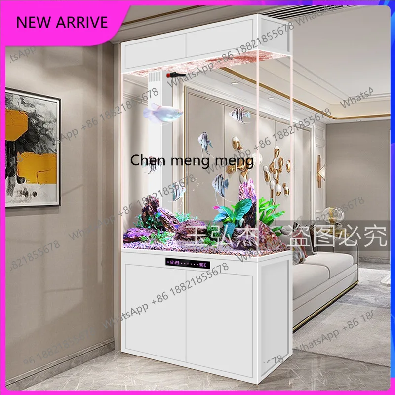 

C6601 гостиная, домашний входной шкаф, современный легкий роскошный отель, офисная перегородка, нижний фильтр, аквариум, без смены воды