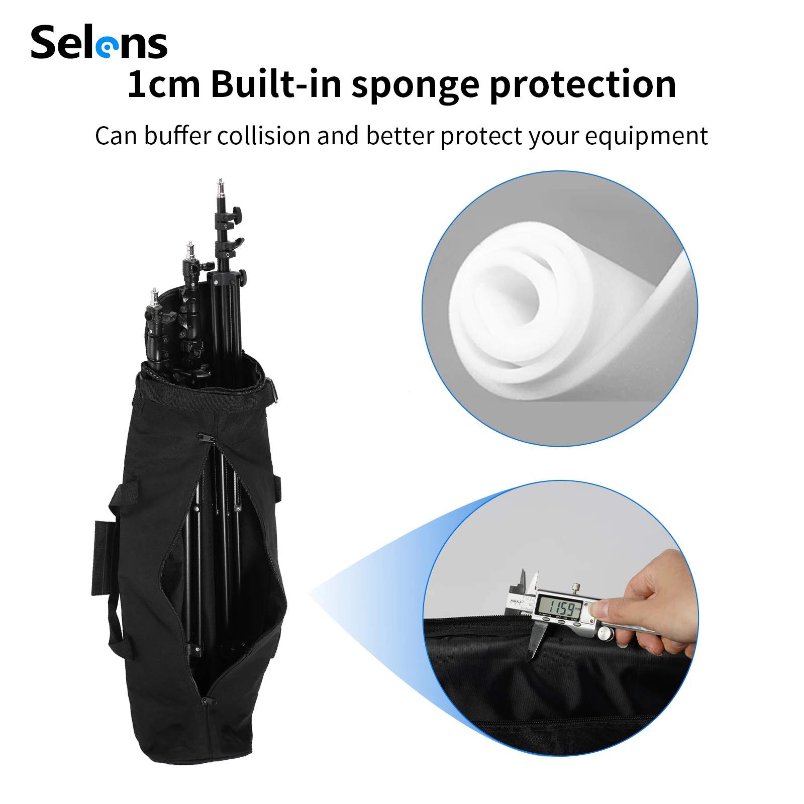 Selens 120cm Tripod Bag Padd Zipper Carry Case Bag waterproof for Light Stand Umbrellas tripod Fotografia Acessorios Camera