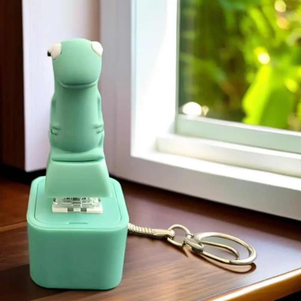 مضحك كراكينج سحلية المفاتيح قابلة للشحن سحلية لوحة المفاتيح تململ الفرس الصوت المفاتيح مع مصباح ليد لتخفيف التوتر #3