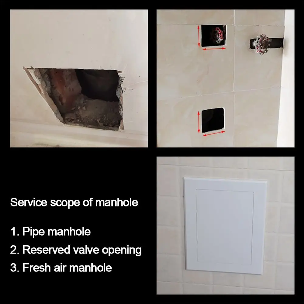 Universal Plastic Access Panel Inspection Hole ABS Access Doors Wall Ceiling White Hatch Cover