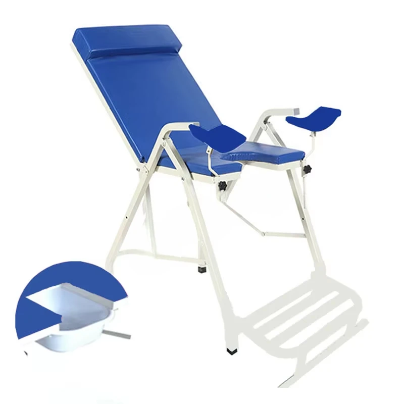 Folding Obstetrics and Gynecology Examination Bed Multifunctional Private Flushing Tool Outpatient Medical Examination Chair