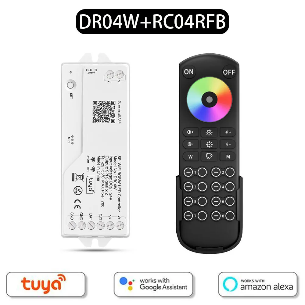 Tuya 2.4G Spi Wifi Rgbic Led Controller Google Home Alexa Voor Ws2811 Ws2812b Ws2814 Ws2815 SK6812-RGBW 5050 Rgb Led Strip Light