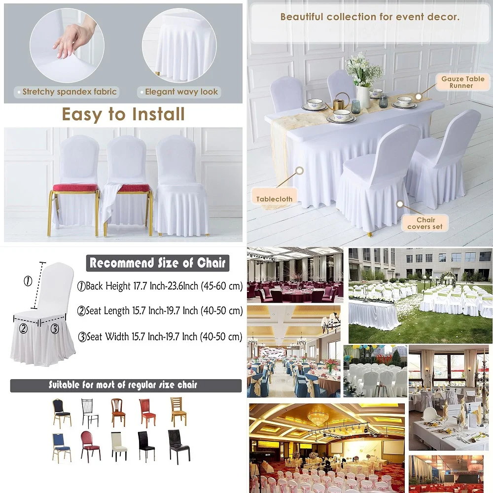 

Dining Chairs Set of 4, Modern Chenille Fabric Dining Room Chair Kitchen Chairs with Deep Seat amp Metal Legs, Farmhouse Dinner