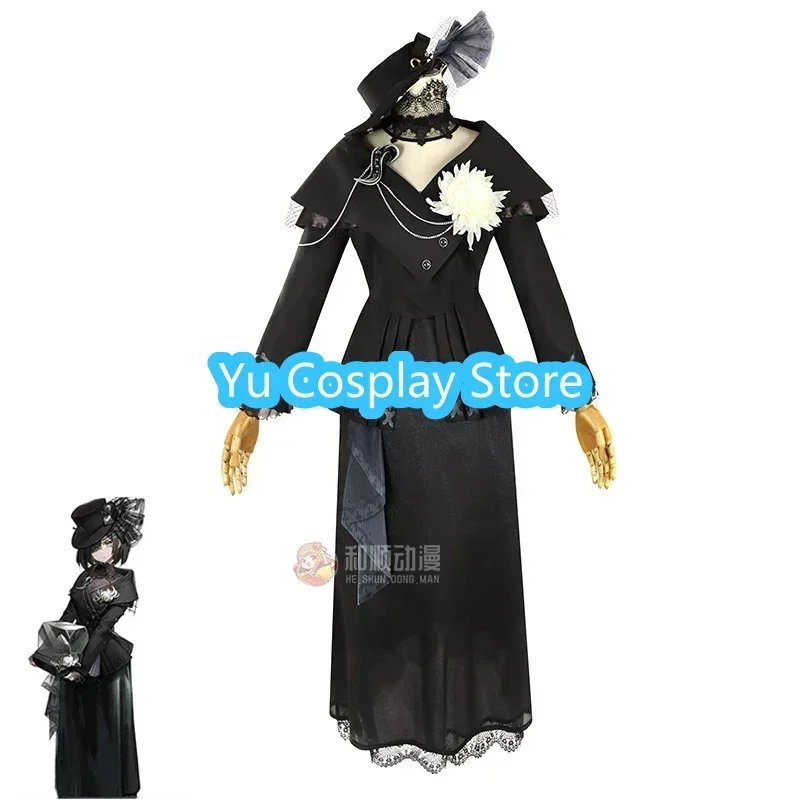 

Yu-Cosplay Game Reverse:1999 Necrologist Cosplay Costume Women Cute Party Dress Suit With Hat Halloween Uniforms Anime Clothing