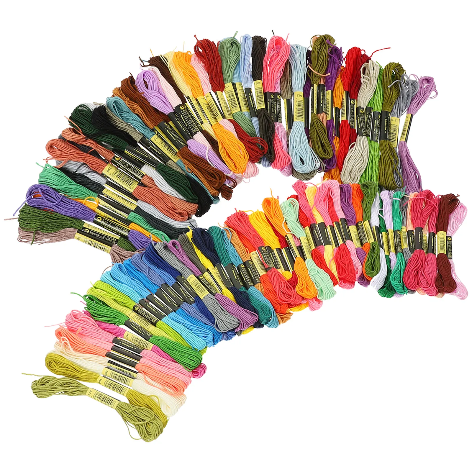 

124pcs Embroidery Thread Kit Cotton Cross Stitch Floss DIY Crafts Sewing Supplies Multi Color Combination Portable