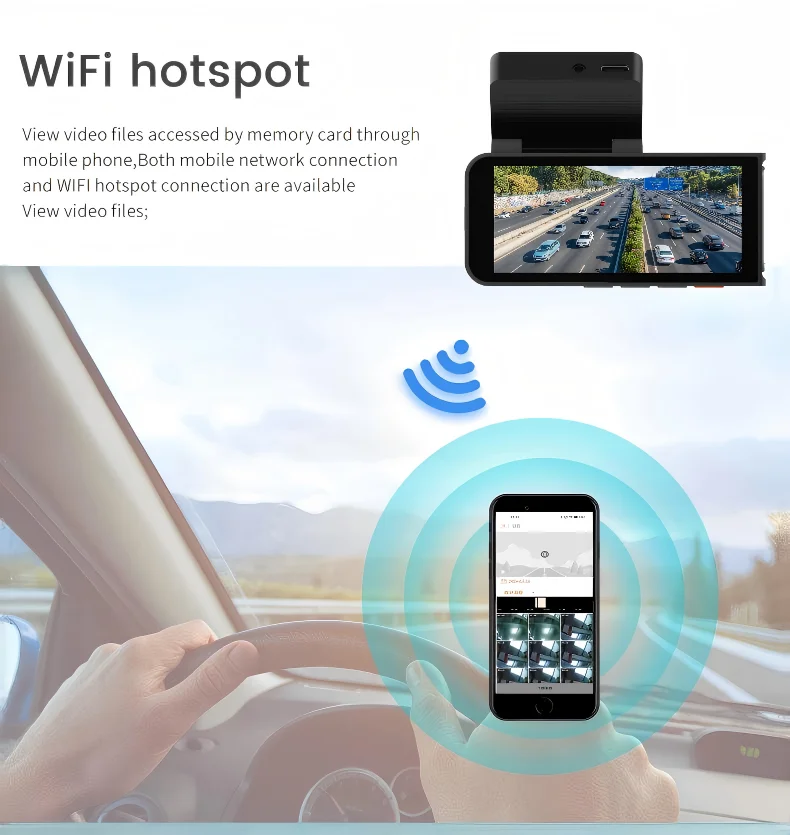 Ultra HD Dashcam 4K Front/Rear Cameras 3.69