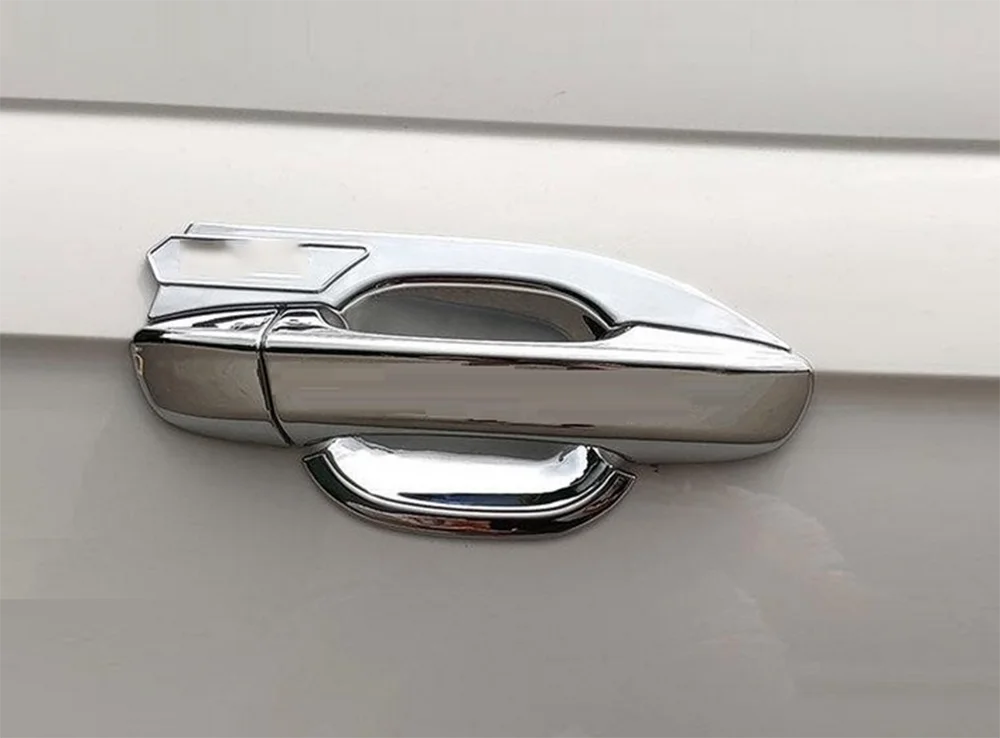 Car Outer Side Door Handles Trims Cover Frame Auto  Accessories For Volkswagen Polo 2019 2020 2021 2022