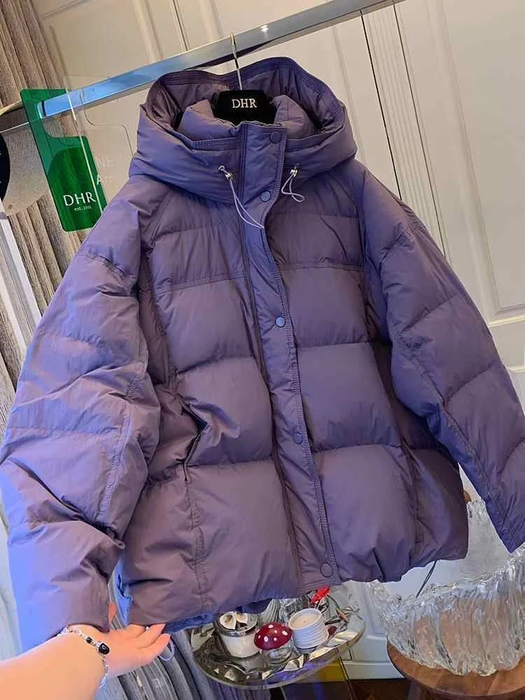 

Women's down Cotton Jaet Winter Coat Hooded Mid-Length Warm Sli Cotton Padded Outerwear Korean Sle Thiened Zipper