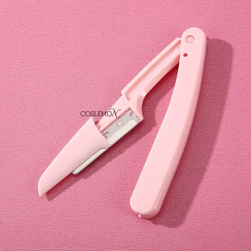 3pcs Fold Eyebrow Trimmer Set with Box  Hair Remover Ladies Face Shaver Anti-Scratch Razor Blade for Women Makeup Cosmetic Tools