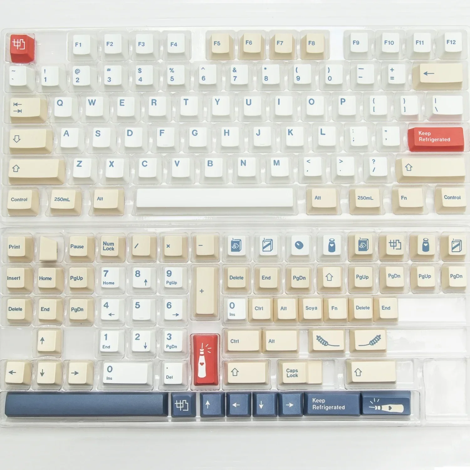 138 Keys  Soy Milk  Profile  Keycaps English/Japanese Keycaps For Mechanical Keyboard For MX Switches CMMK IK75