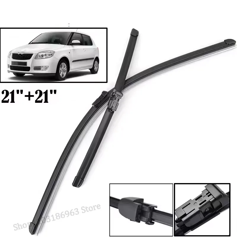 

Wiper LHD Front Wiper Blades Set For Skoda Fabia 5J Hatchback 2006 - 2013 Windshield Windscreen Window 21"21"