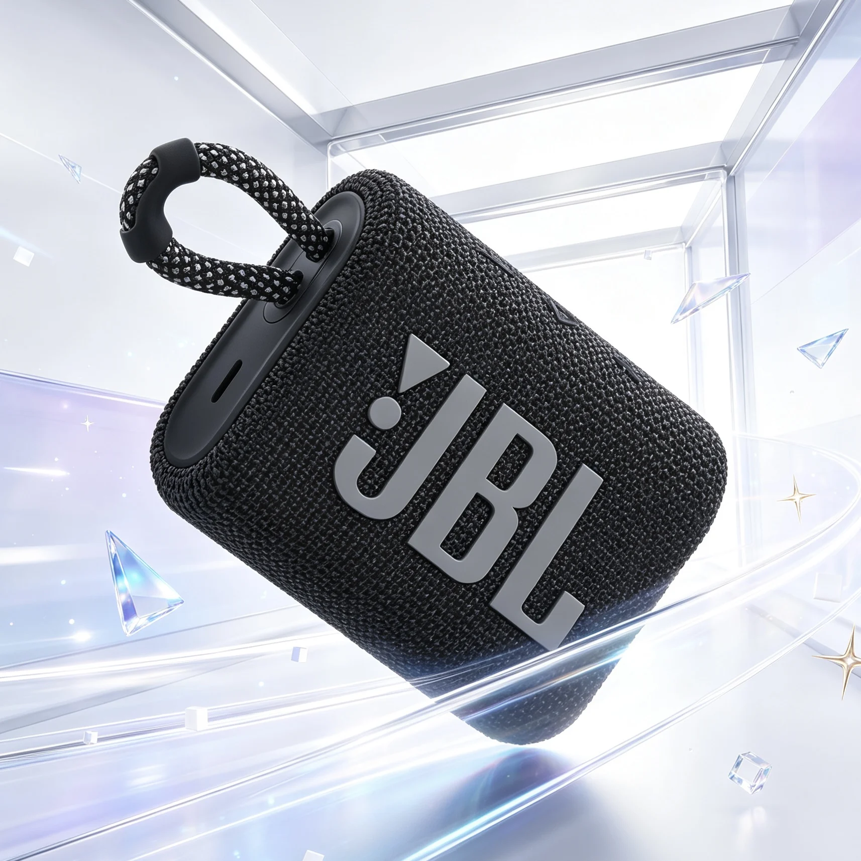 JBL GO3 Mini Waterproof Bass Speaker, Lightweight and Portable, Suitable for Travel Beach Showers