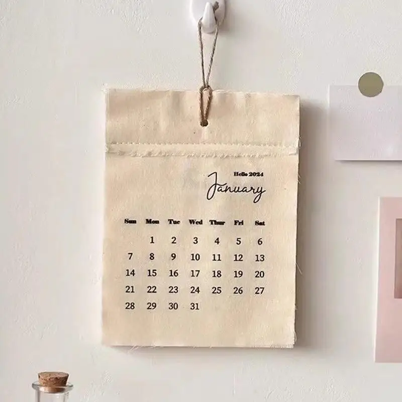 Monthly Calendar 2025 Full Year Canvas Family Planner Unique Desktop Decor Decorative Ornaments Organizing & Planning Products