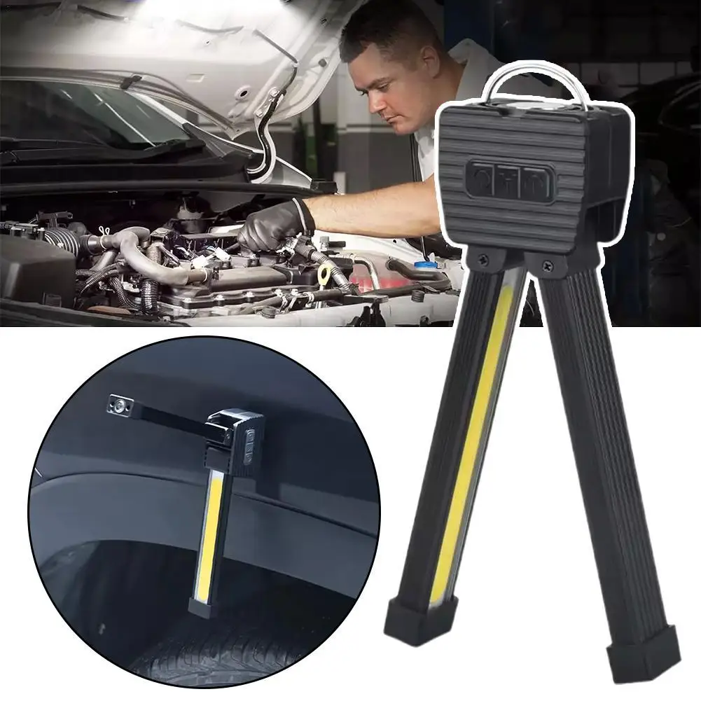 

Portable LED Flashlight With Hanging Hook, Handheld USB Rechargeable Worklight Outdoor Camping Light Auto Repair Work Light