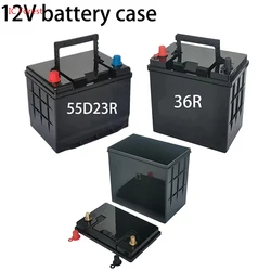 12V Car Starter Battery Storage Boxes 3S Li-ion 4S Lifepo4 Battery Waterproof Plastic Case High Current Copper Binding Posts