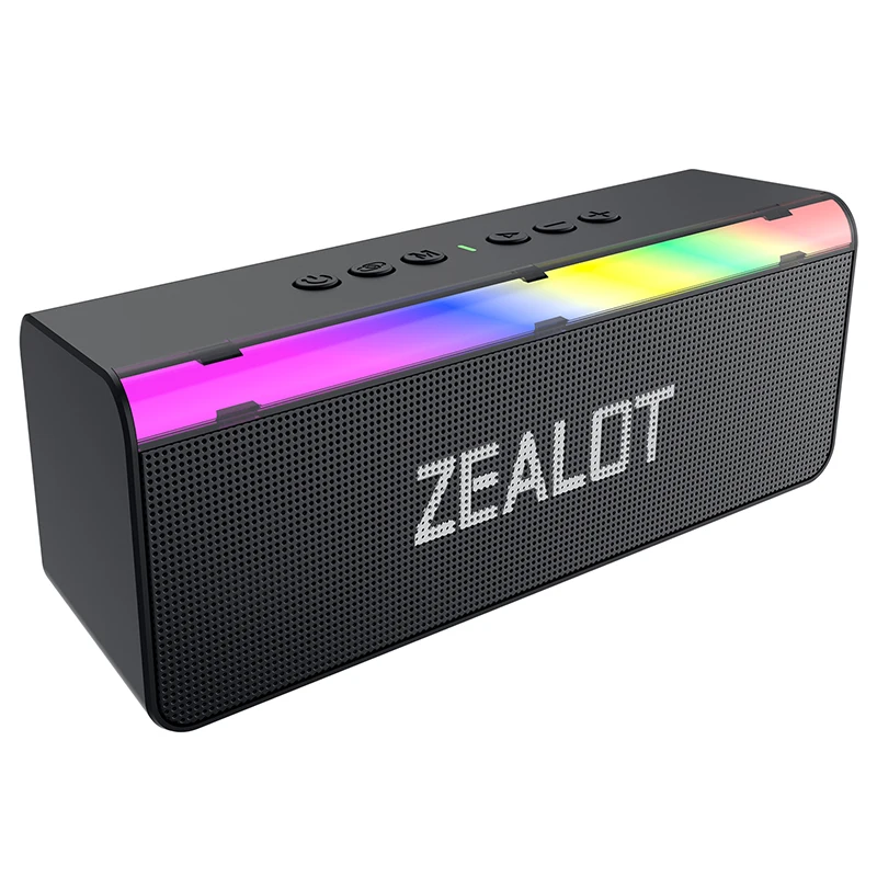 Zealot-S72 draagbare Bluetooth-compatibele luidsprekers, bas met subwoofer, draadloze klankkast, waterdichte TWS Boombox, 3000mAh, 20W