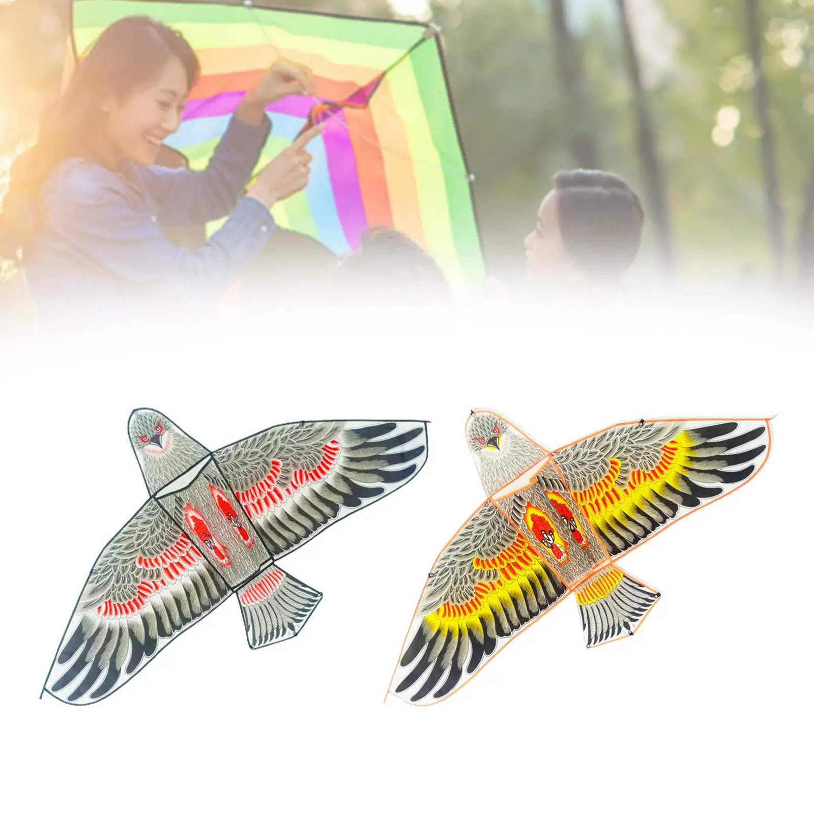 Eagle Kite Bird Deterrent Large Kite Sport Kite Birthday Gift Single Line Kite for Park Travel Adults Kids Beach Trip Outside