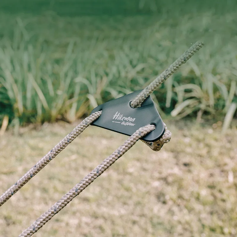 6 ミリメートル反射キャンプガイラインロープクイックリリースバックルアルミトライグライドテントタープ防風タイダウンのみ 153 グラム