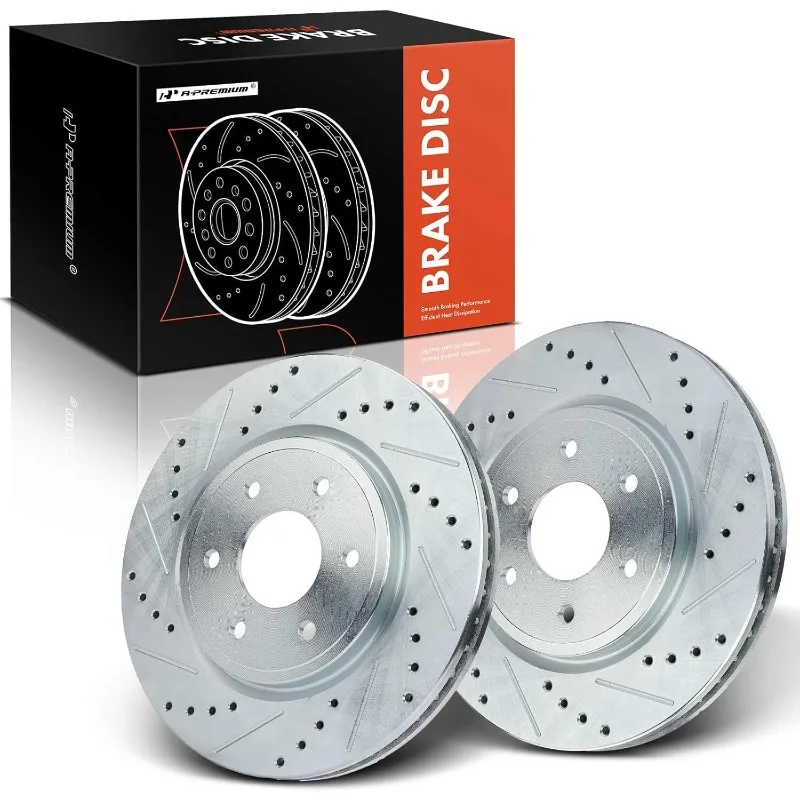 

A-Premium 11.65 inch (295.8mm) Front Drilled and Slotted Disc Brake Rotors, Xterra, Equator, 4.0L, 2-PC Set