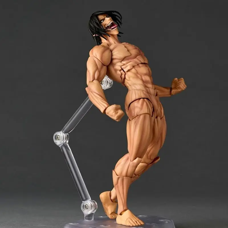 Hot Attack On Titan Eren Jaeger Action Figure Revoltech Amazing Yamaguchi Eren Yeager Model Toys Figures Movable Pvc Collection