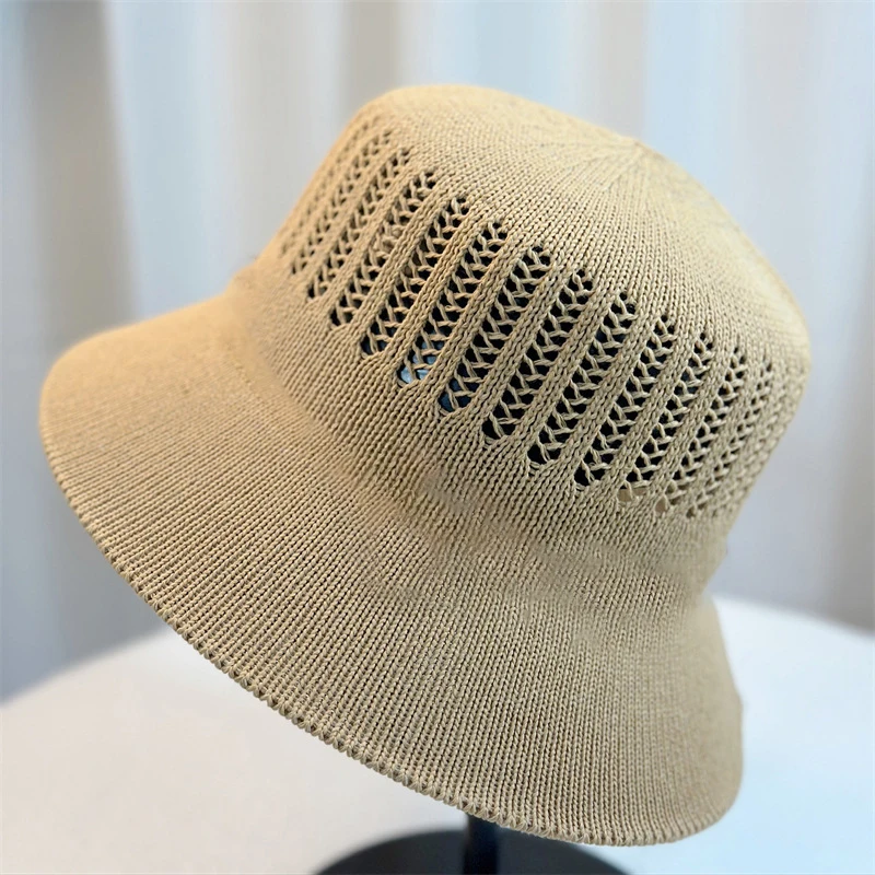 Summer New Hollow Out Sun Hats for Women Korean Casual Breathable Bucket Fashion Versatile Outdoor Beach Foldable Panama Cap