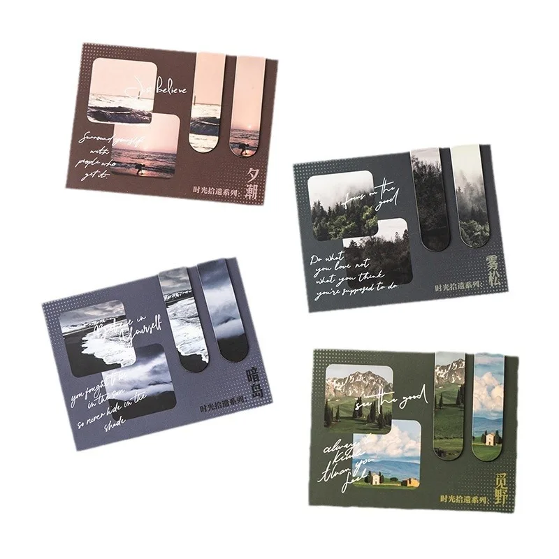 Premium sense multifunctional magnetic bookmarks ins creative magnet bookmarks book classification marking magnets clip fridge s