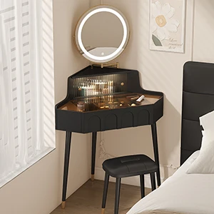 Meja Rias Rias Mewah Kursi Putih Samping Tempat Tidur Meja Rias Modern Belajar Furnitur Pernikahan Kayu Kopi Murah Nyaman