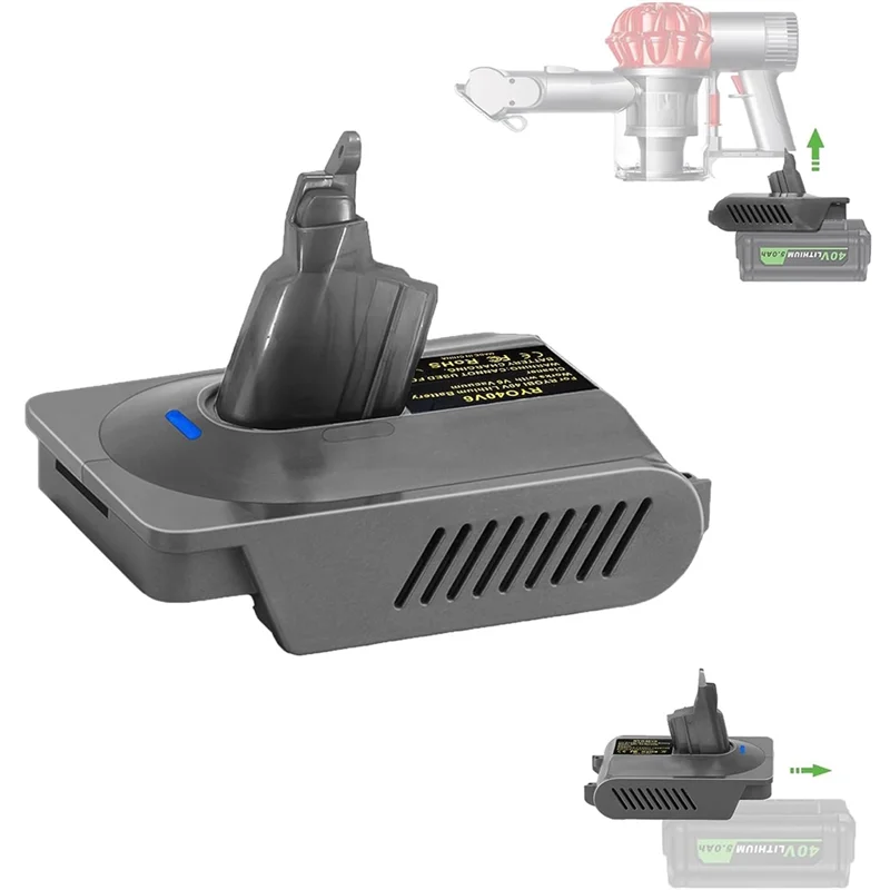

Сейчас в тренде Адаптер RYO40V6 для аккумулятора Ryobi 40 В, конвертируемый в беспроводной пылесос серии Dyson V6 (только адаптер)