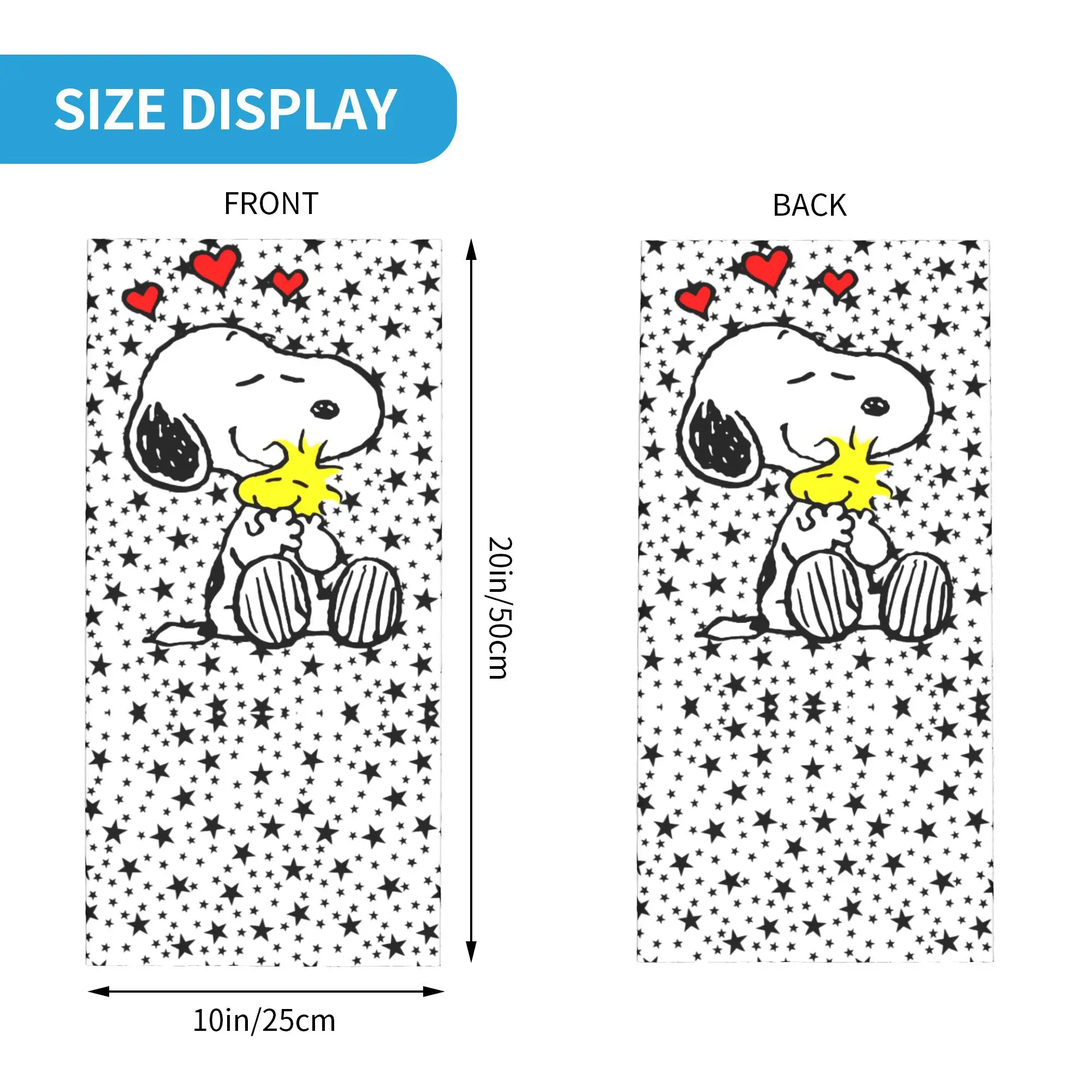 مخصص S-Snoopys الرقبة الجراب النساء الرجال الأشعة فوق البنفسجية حماية الشتاء لطيف الكرتون باندانا وشاح لركوب الدراجات