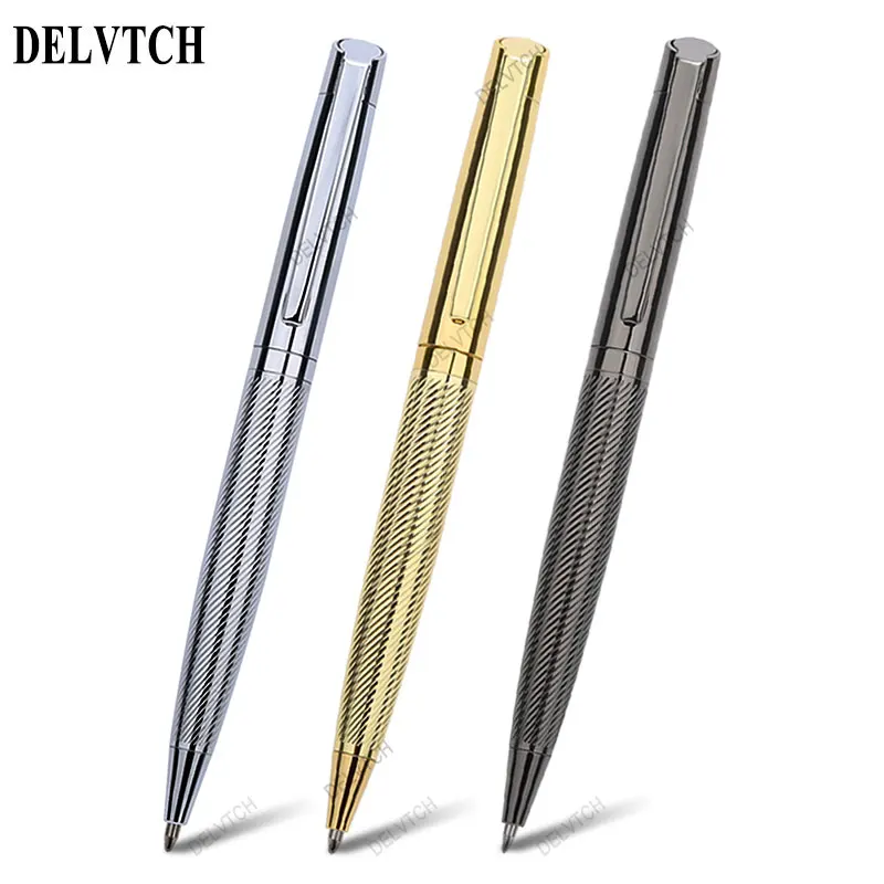 

Металлическая шариковая ручка DELVTCH, шариковая ручка для бизнеса, наконечник 1,0 мм, черные, синие чернила, сменный блок для офиса, школы, канцелярские принадлежности, подарок