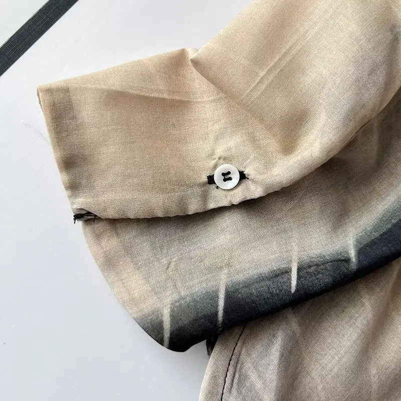 Withered 2024 French Fashion Ladies Elegant Flowing Vintage Print Shirts Spring Autumn Casual Shirt Women Tops Blouse