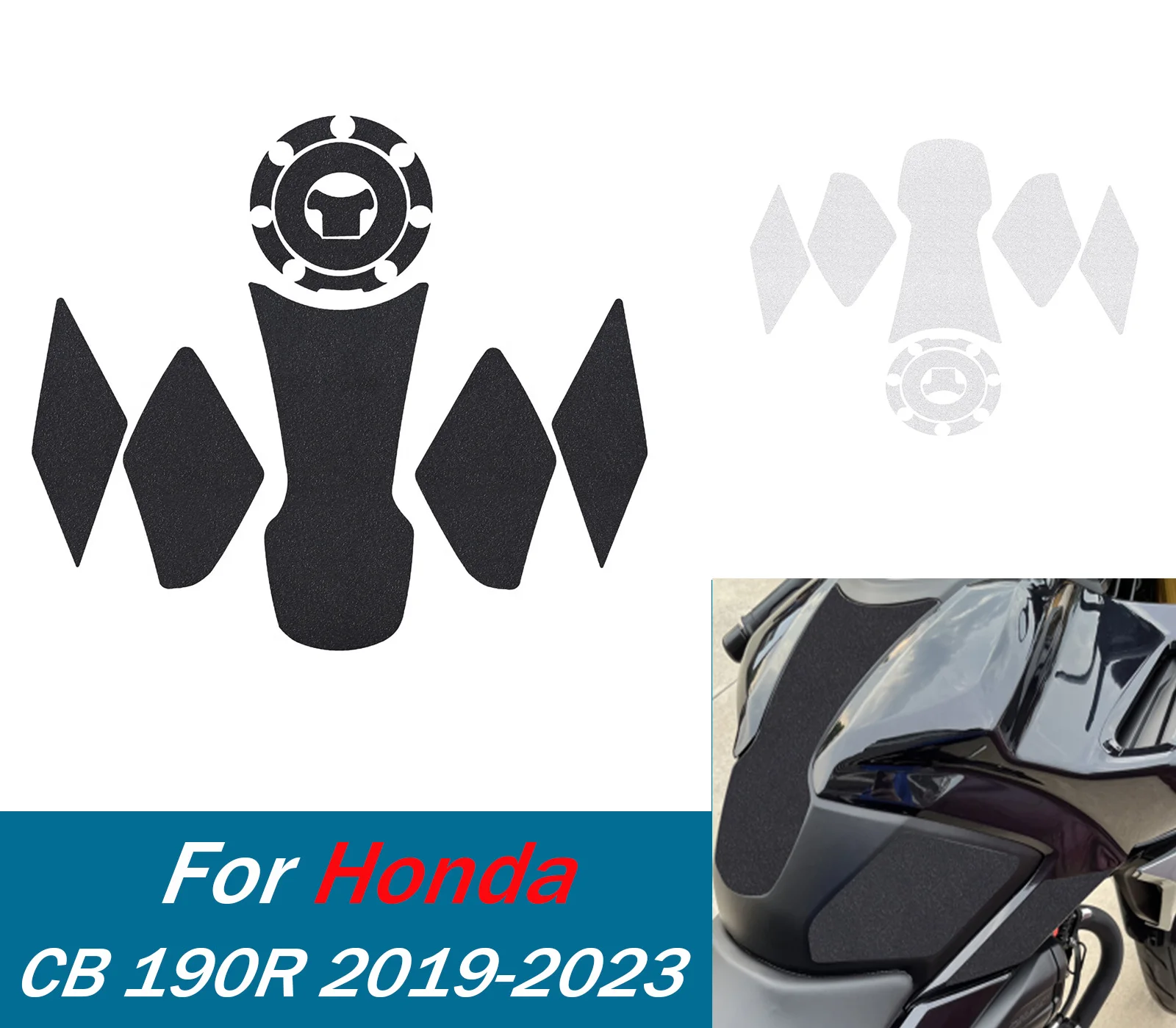 

CB190R Tank Traction Side Pad Gas Fuel Knee Grip Decal For Honda CB 190R CB190 R 2019-2023 Motorcycle Stickers Accessories