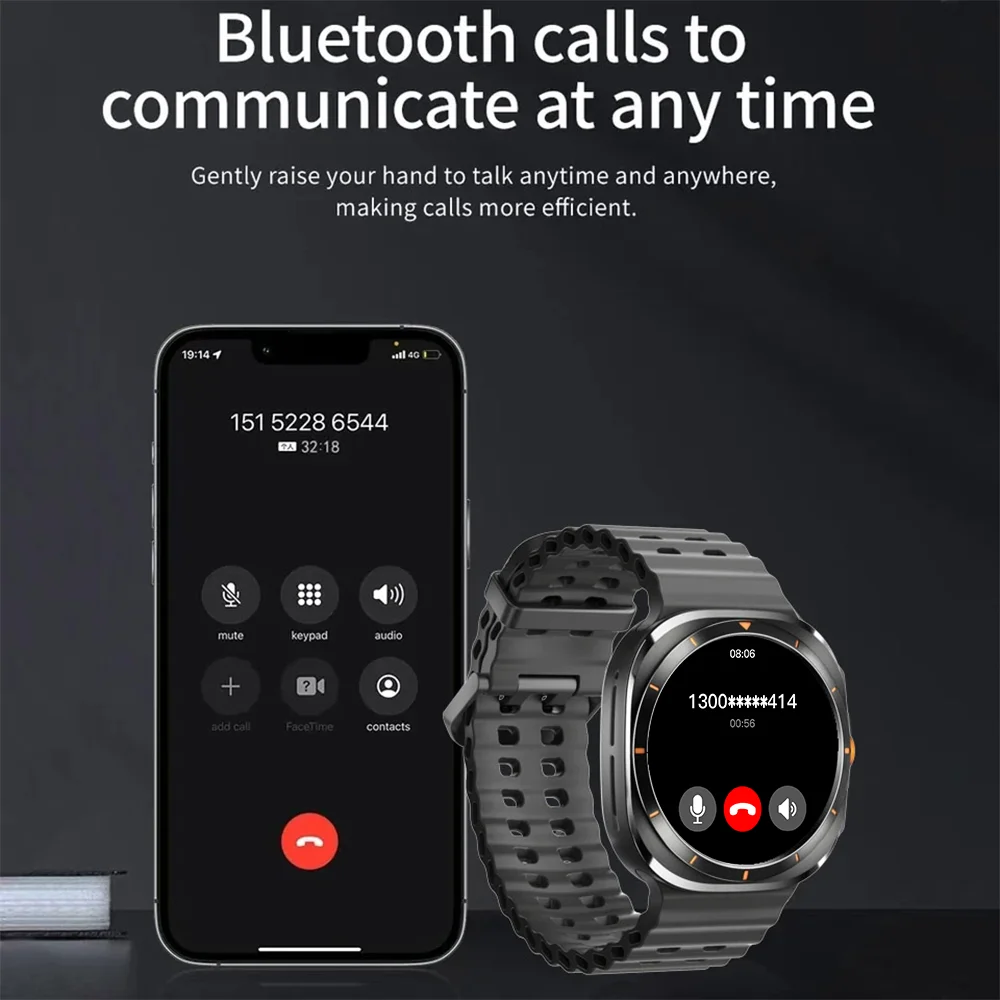 LAXASFIT Watch 7 Ultra Smartwatch Bluetooth Talk HD AMOLED Screen Fitness Tracker Health Monitoring Smartwatch for Android IOS image 3