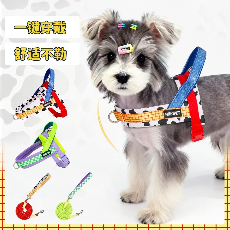 

Toy Story Dog Leash Buzz Lightyear Woody Saddle Type Pet Dog Harness Small and Medium-sized Dogs Walking The Dog Outside Vest