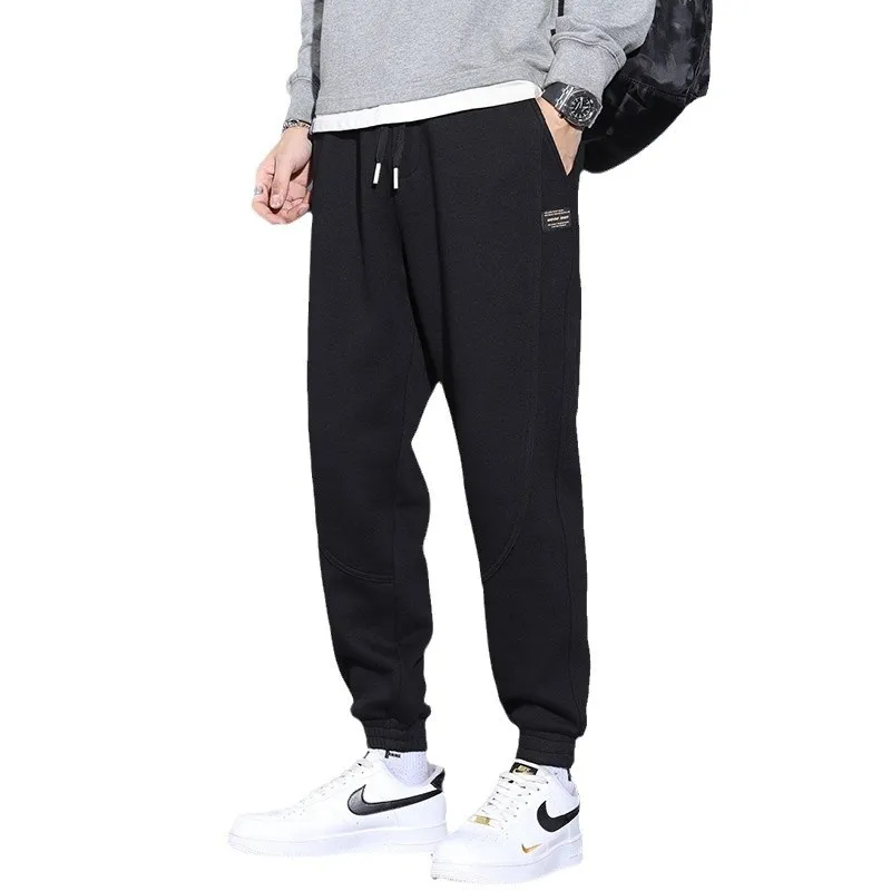 

Повседневные брюки мужские свободные комплекты футов темно-синие плюс толстые спортивные спортивные штаны больших размеров четыре сезона можно носить для взрослых джентльменов для отдыха