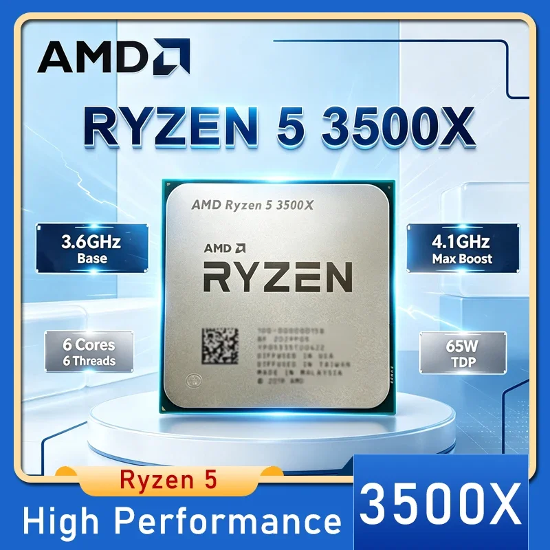 AMD Ryzen 5 3500X R5 3500X 3.6GHz Six-Core Six-Thread CPU Processor 7NM 65W L3=32M 100-000000158 Socket AM4 Without Packag