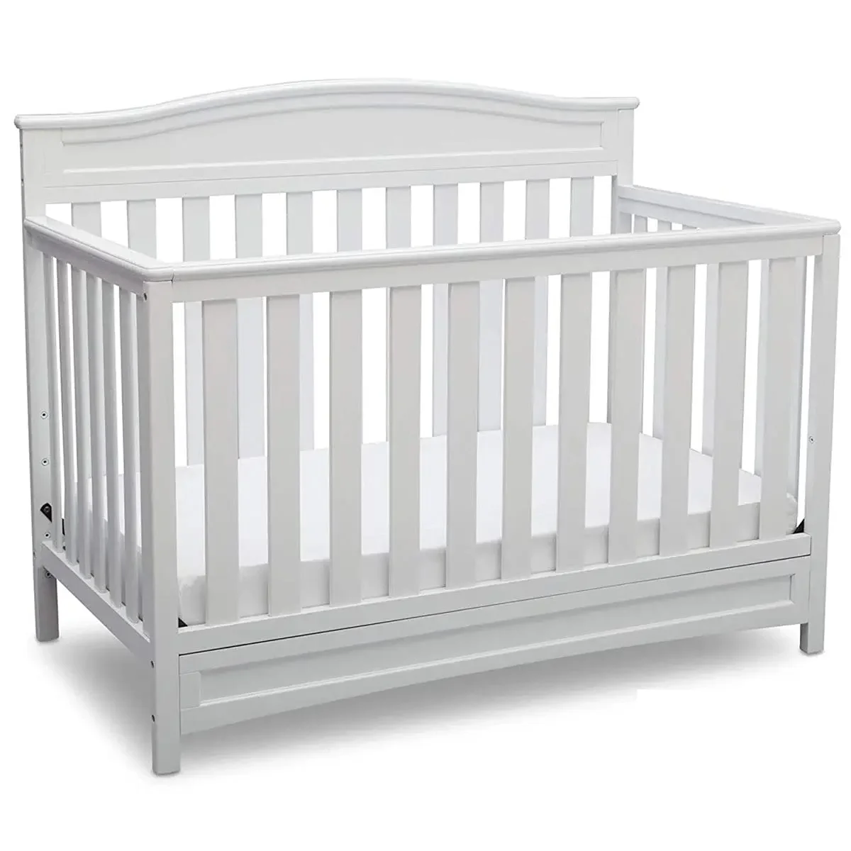 Emery 4-in-1 Convertible Baby Crib - Greenguard Gold Certified White Converts from a crib to a toddler bed