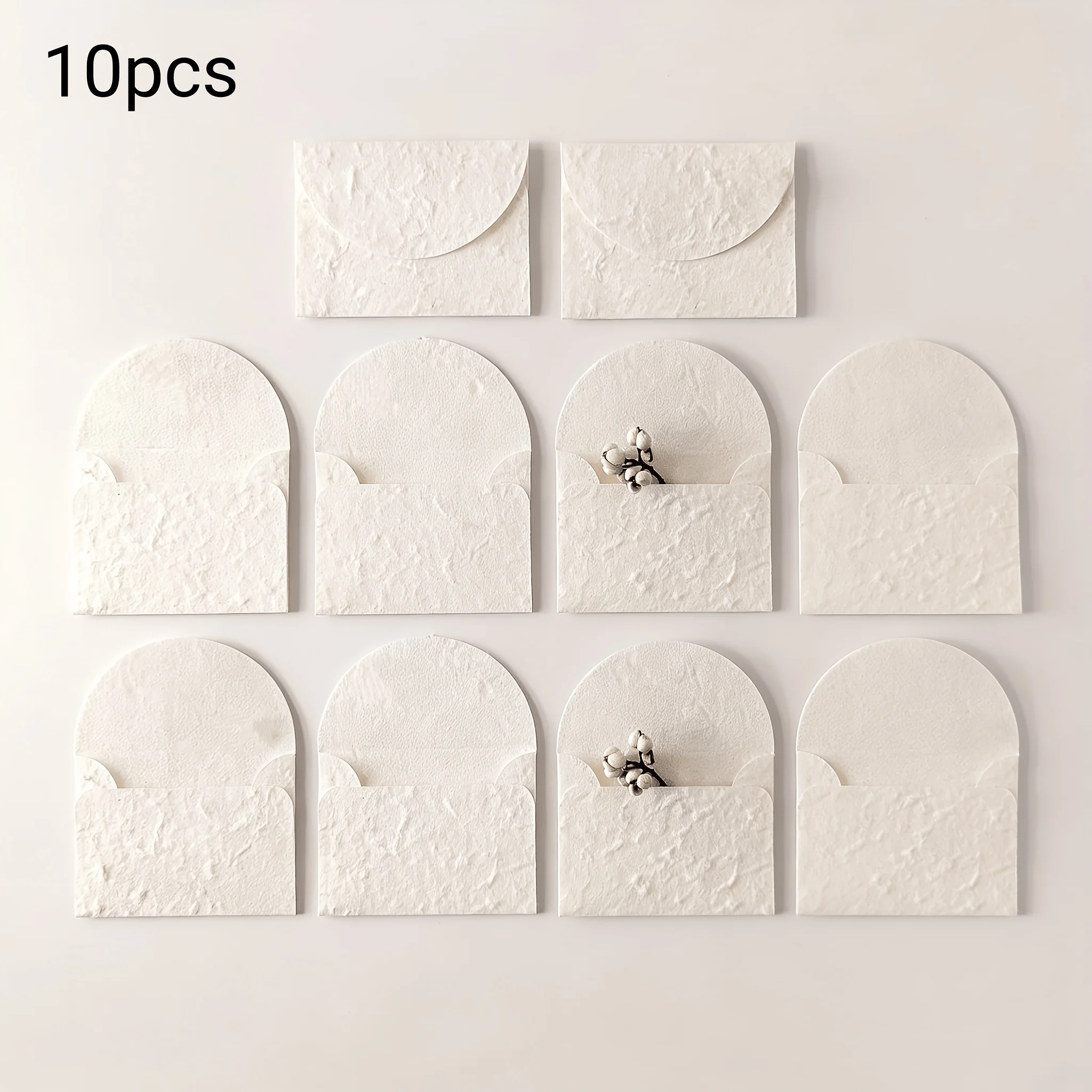 Textured, Handmade Envelopes Measuring in White, for Wedding Invitations Greeting Cards Crafts Festival Messages Thank You Notes