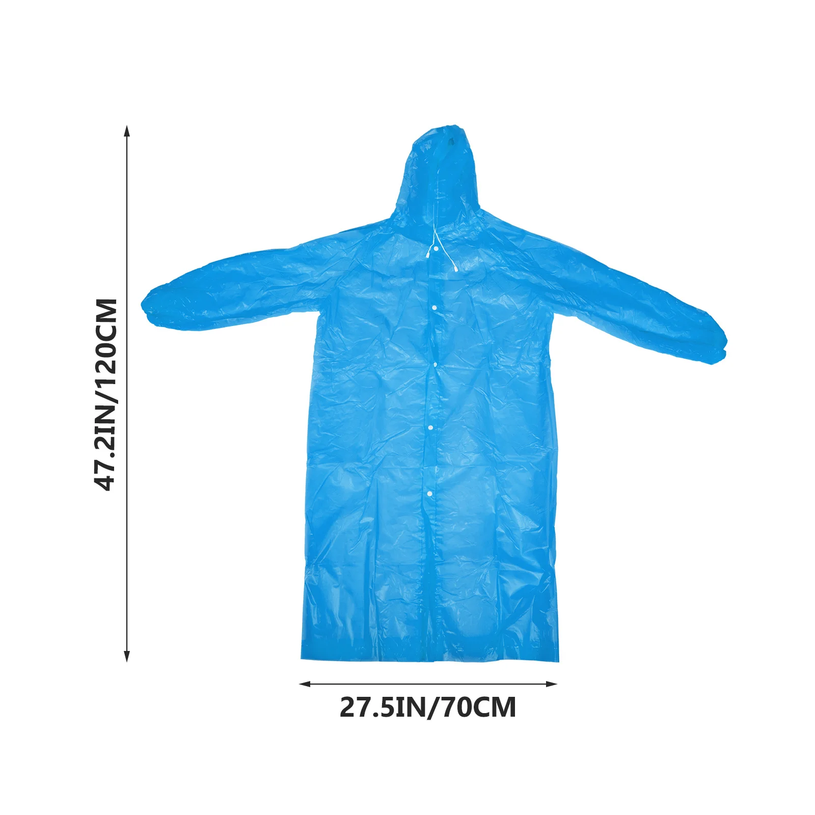 

Waterproof Transparent Rain Poncho For Adults Emergency Hoodie Raincoat With Drawstring Outdoor Travel Raincoat