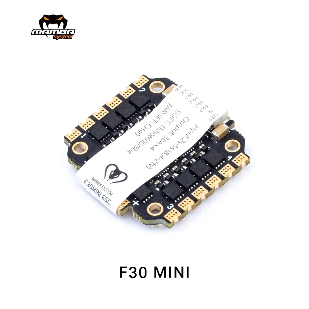 

MAMBA F30MINI 2-5S 4 IN 1 Blheli_S ESC Dshot600 ElectronicL Speed Controller For Taycan Drone