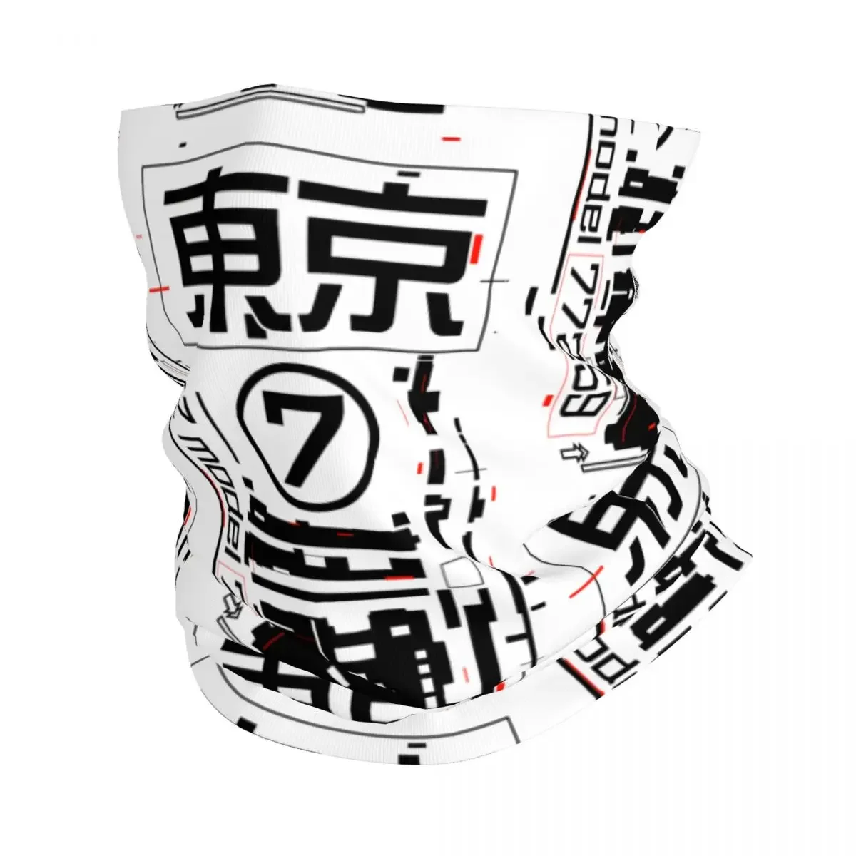 Custom Japanse Tokyo Techwear Bandana Nek Gaiter Voor Wandelen Running Wrap Sjaal Toekomstige Tech Street Wear Stijl Bivakmuts Warmer