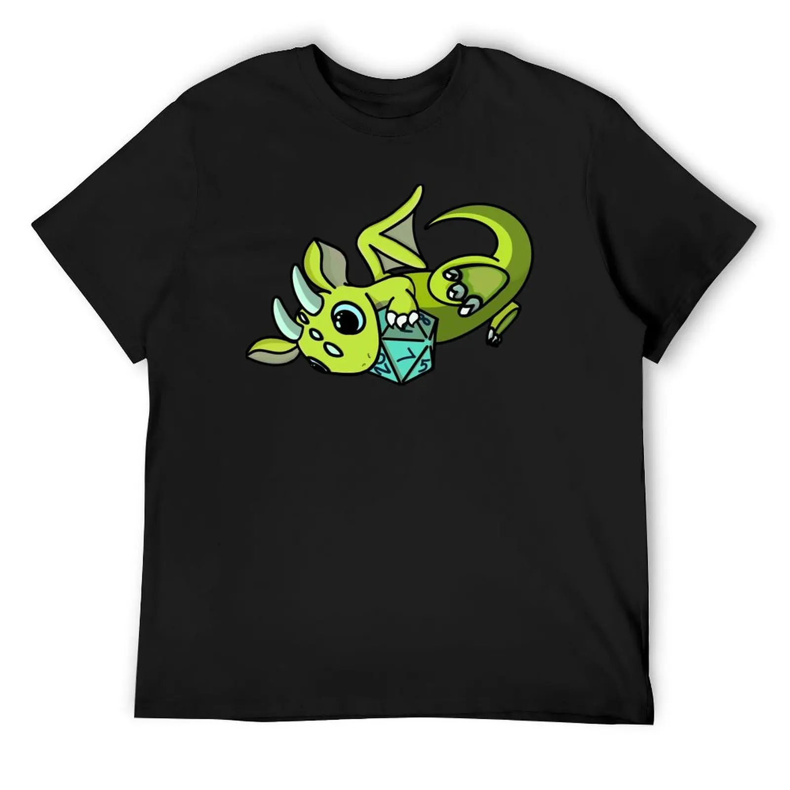 

Flying Cute Green and Blue Dice Goblin Dragon Baby T-Shirt Louboutins Funny t-shirts street wear mens shirts graphic tee