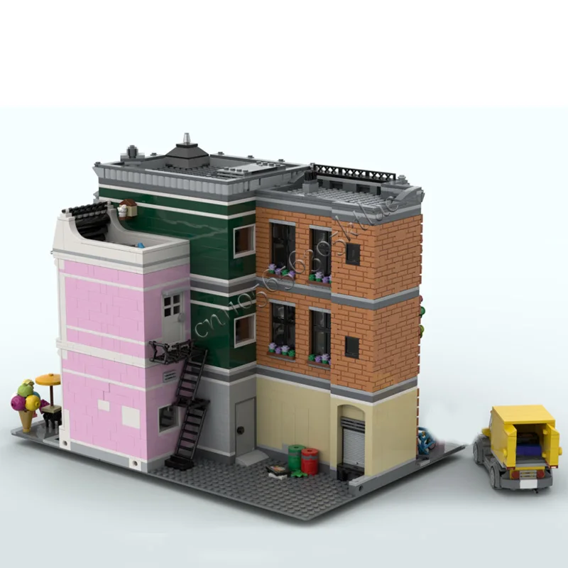 3892 PCS Construction Main Street MOC Customize Modular Building Block Design Popular Educational Simple DIY Holiday Toy Gifts
