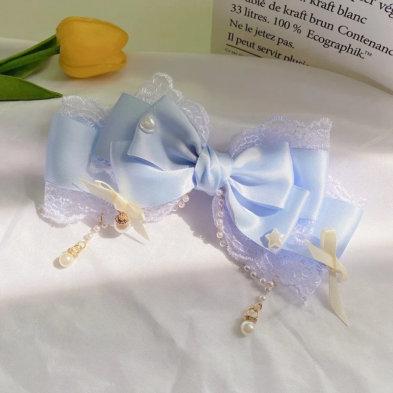 Lolita Girl Bow Hair Clips Headwear Hairpins Hair Accessories Pink Claw Hair Clip Sweetg Srtyle Kawaii Hair Accesorios Jk Clips image 5