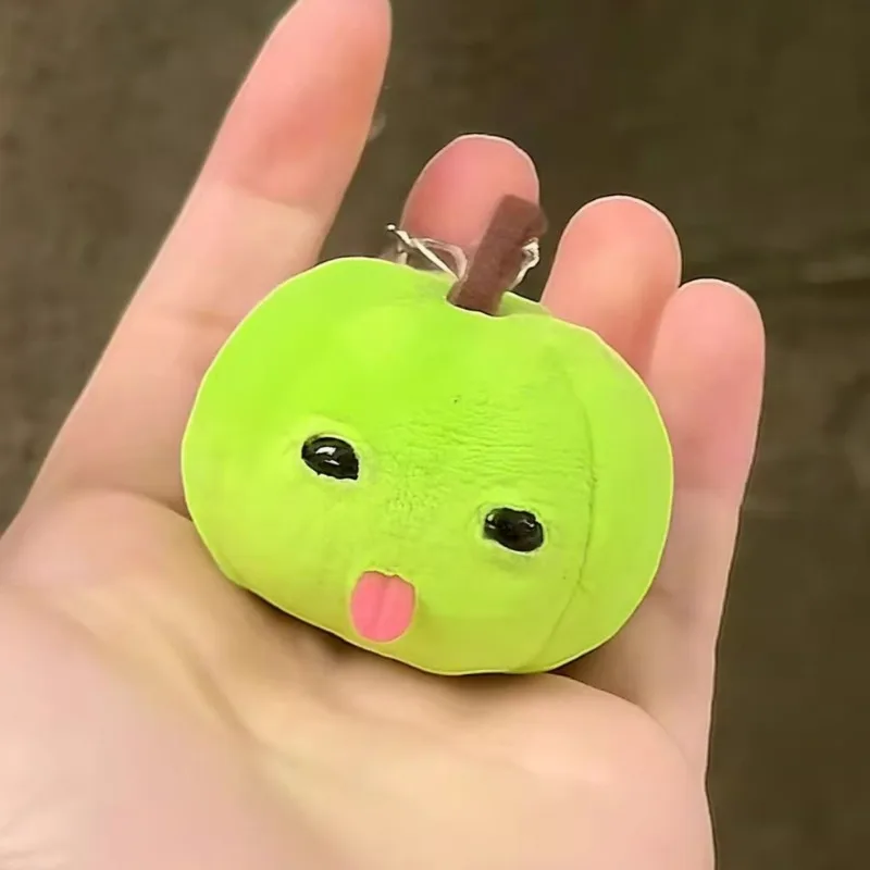2pcs Cute Apple Plush Keychain Green Red Fruit Kawaii Bag Charm Car Keyring Gift Kids Girls Adults Birthday Christmas