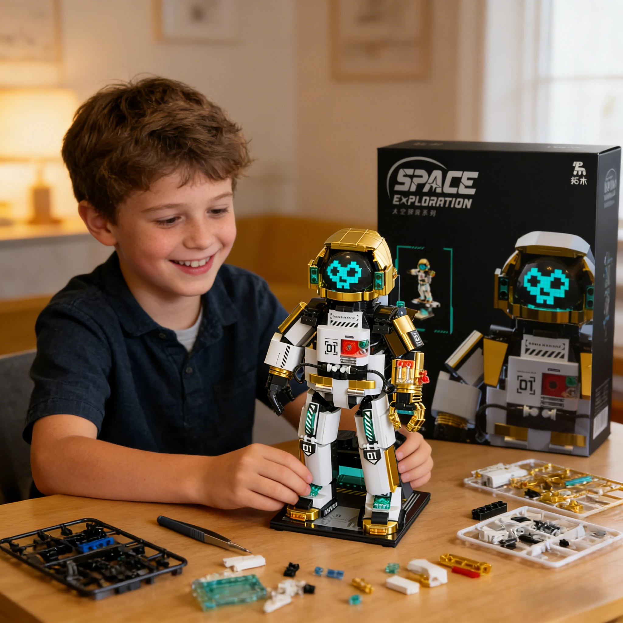 

888 PCS Spaceman Astronaut Model Micro Building Blocks Mechanical Exploring Adventure Assemble Figures Bricks Educational Toys
